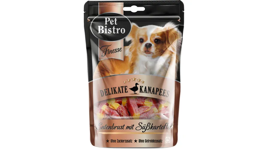 Pet Bistro Hundesnack Entenbrust mit Süßkartoffel 80 g