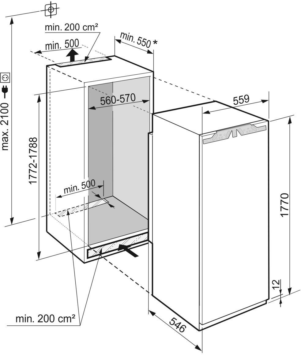 Liebherr Einbaukühlschrank IRBci 5170_999410151, 177 cm hoch, 55,9 cm breit, 4 Jahre Garantie inklusive