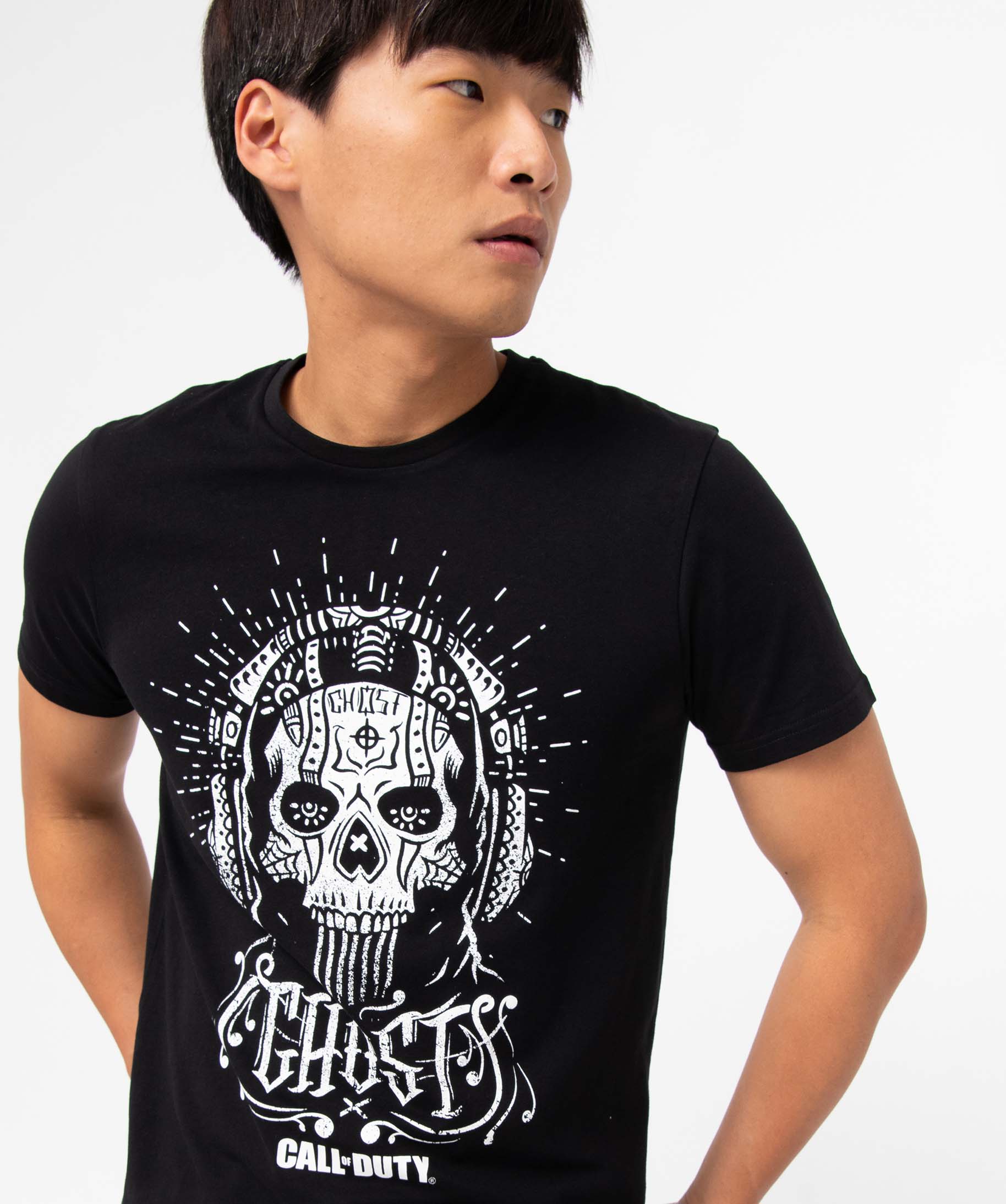 Tee-shirt homme avec motif tête de mort - Call of Duty noir | GEMO
