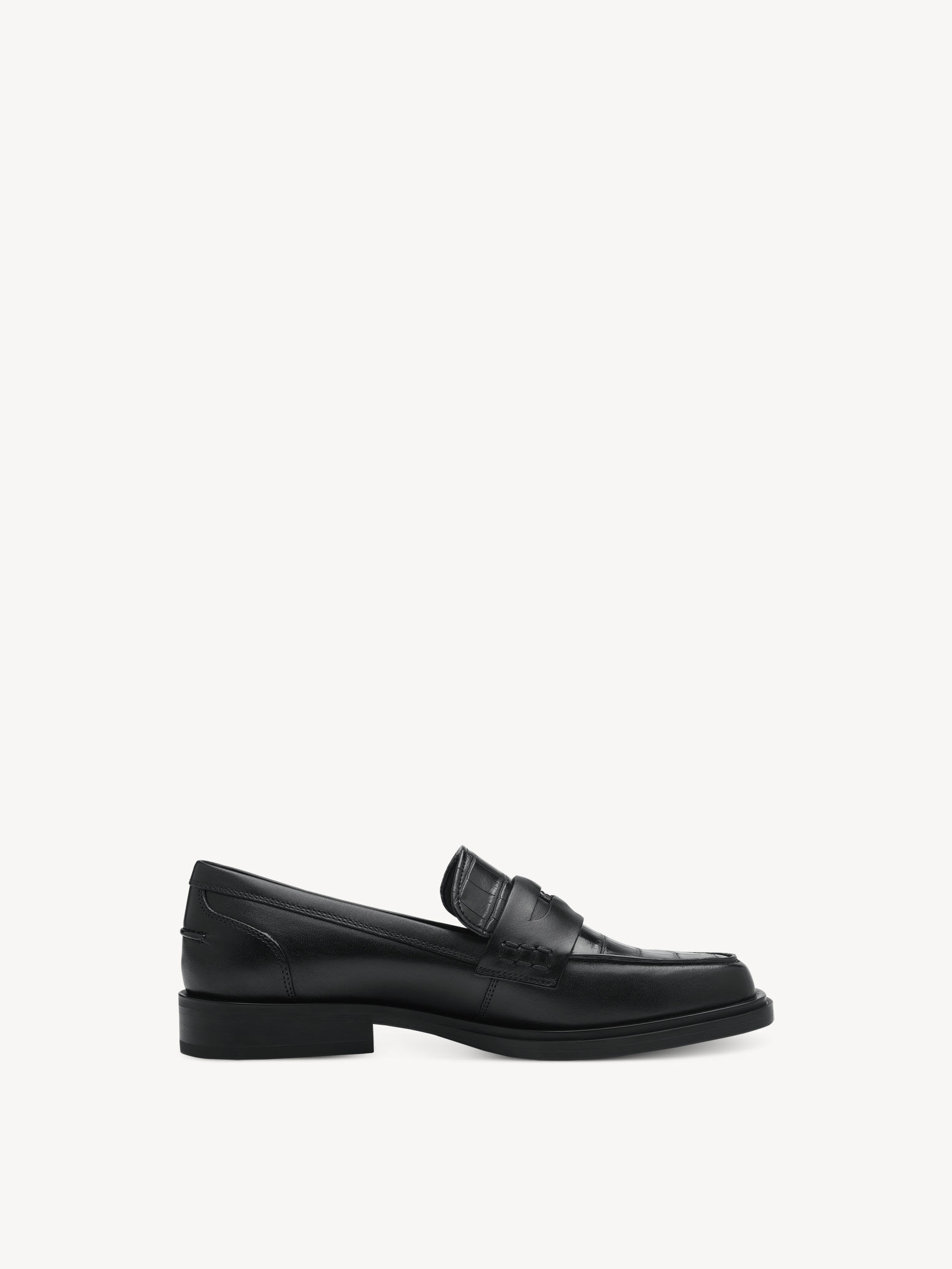 Slipper en cuir - noir