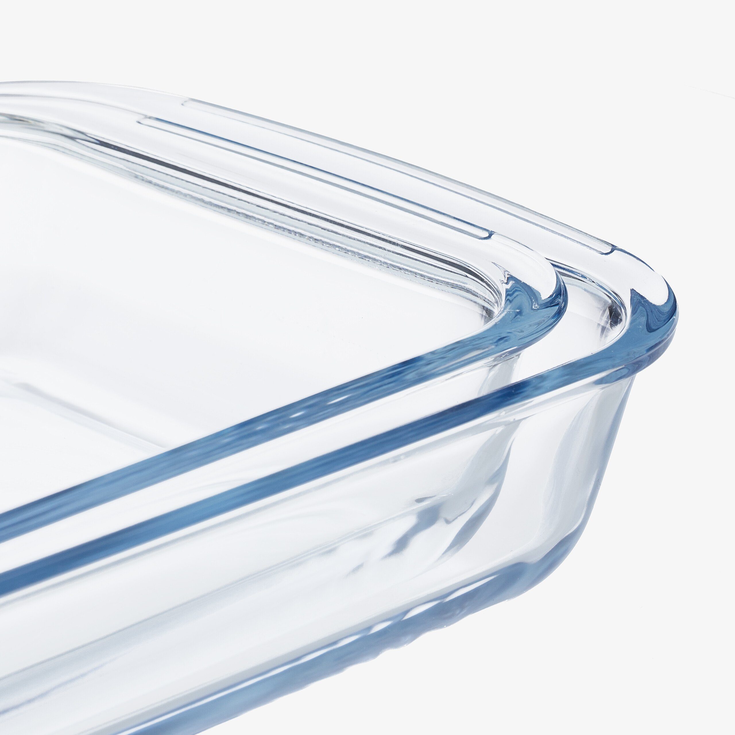 relaxdays Auflaufform 2er Auflaufform Set aus Glas, Glas