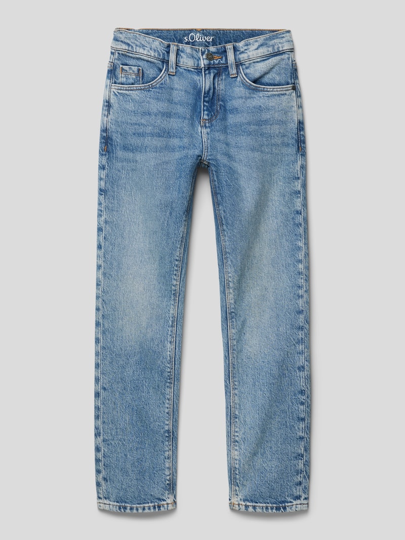 Jeans im Used-Look in blau