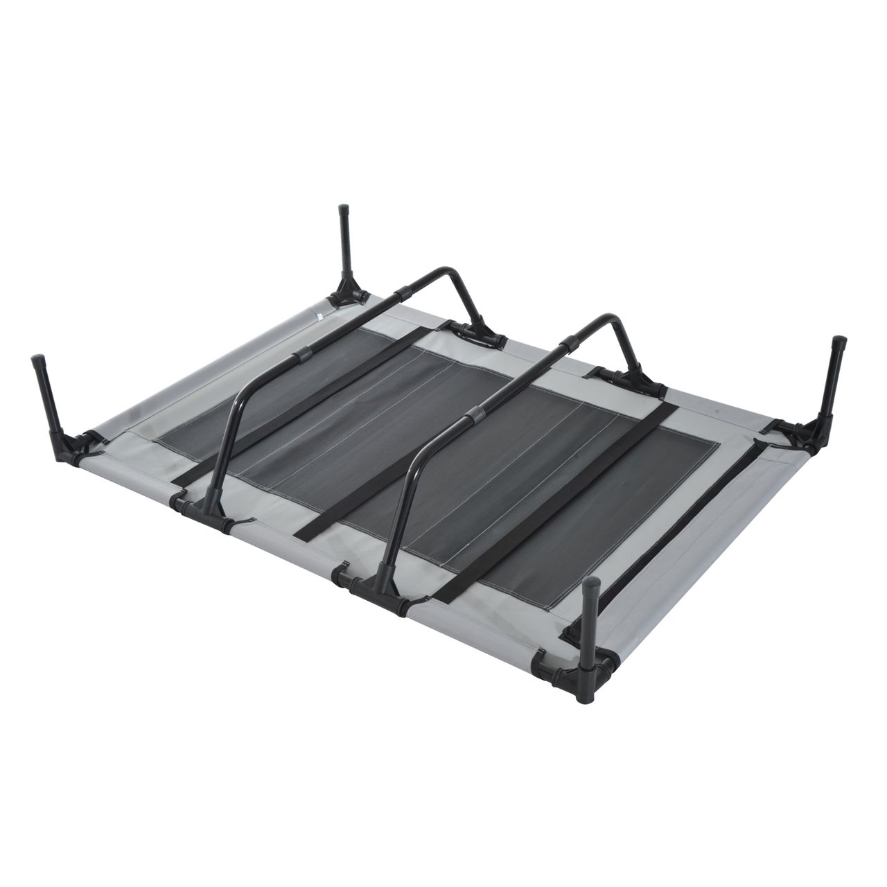 PawHut Haustierbett mit Baldachin Erhöhtes Hundebett Hundeliege outdoor Grau