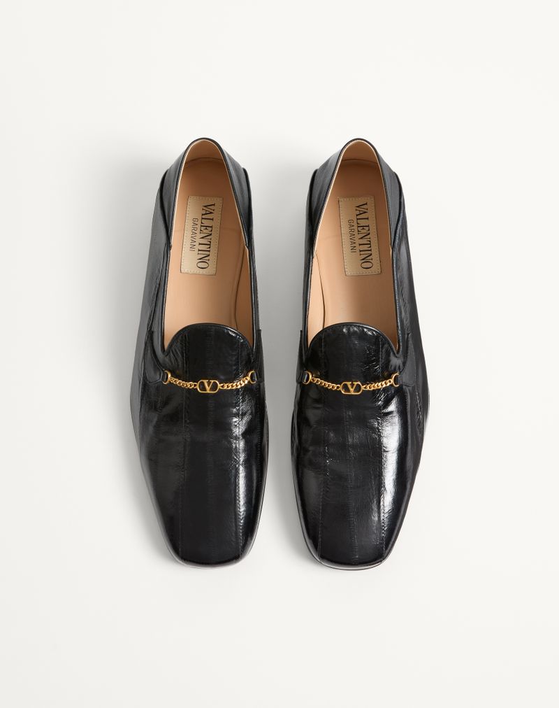 Mocassim Jiggie em enguia e napa