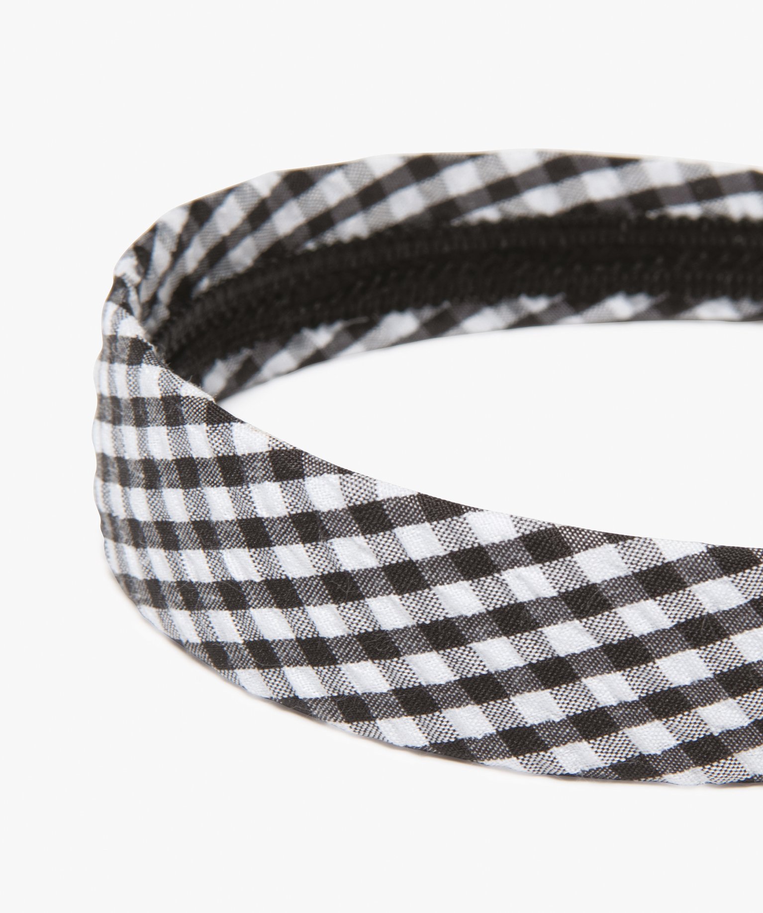 Serre-tête femme à motif vichy noir | GEMO