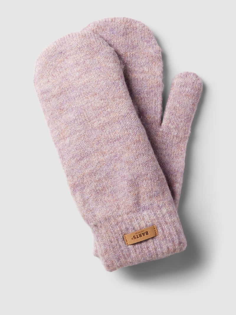 Handschuhe mit Label-Detail Modell 'Witzia' in flieder