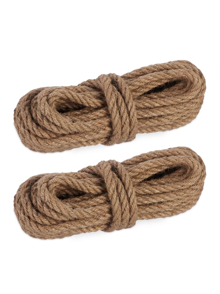 relaxdays 2 x Juteseil - 10 mm x 10 m günstig kaufen onesize