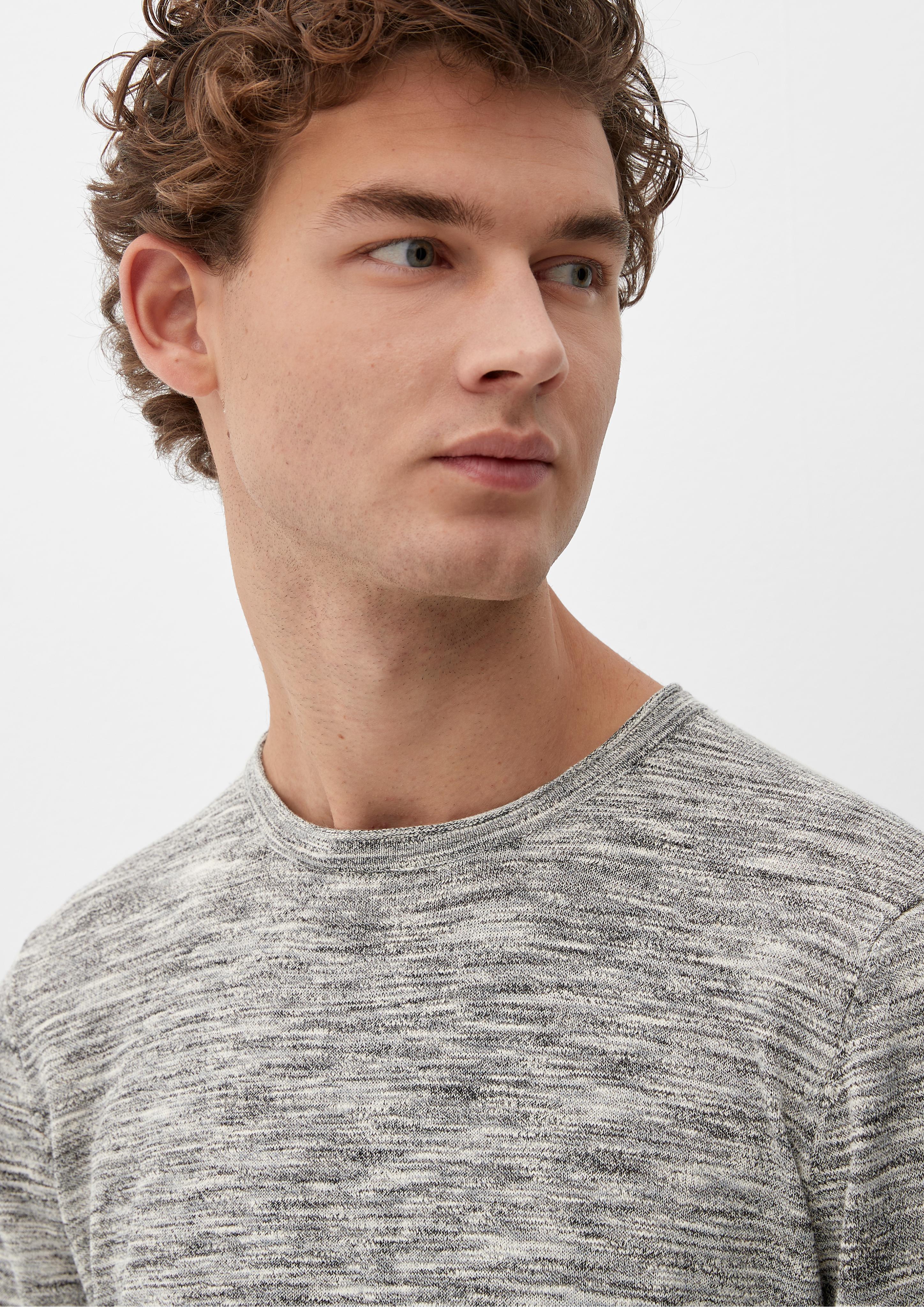 Melierter Feinstrickpullover  2129286-99X0