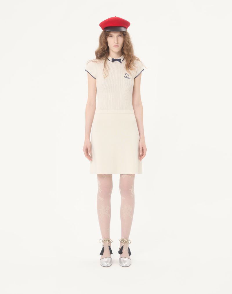 Vestido curto de malha