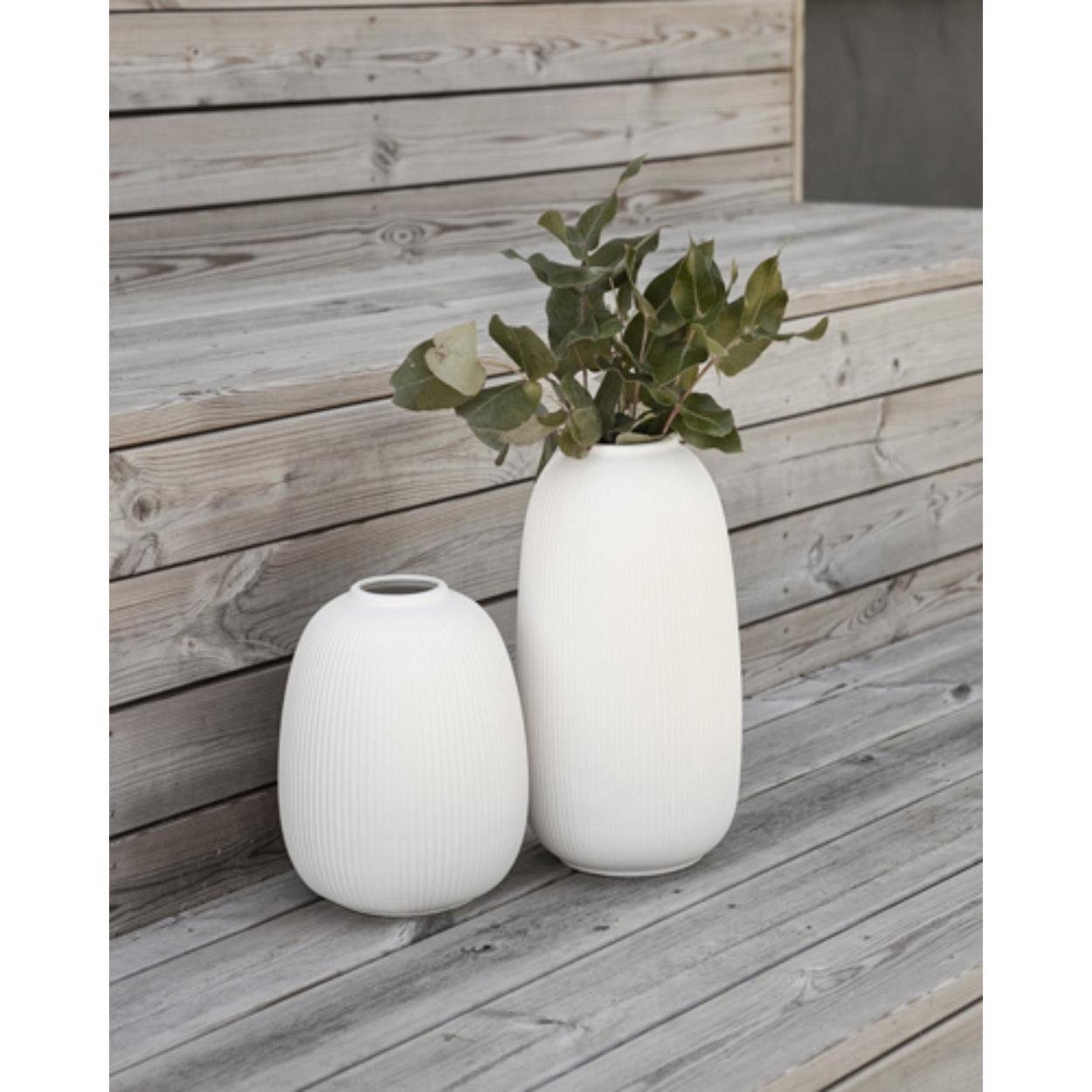 Storefactory Dekovase Vase Åby Weiß XL (17x35cm)