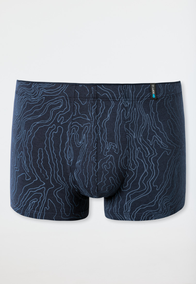 Shorts Modal gemustert jeansblau - Long Life Soft