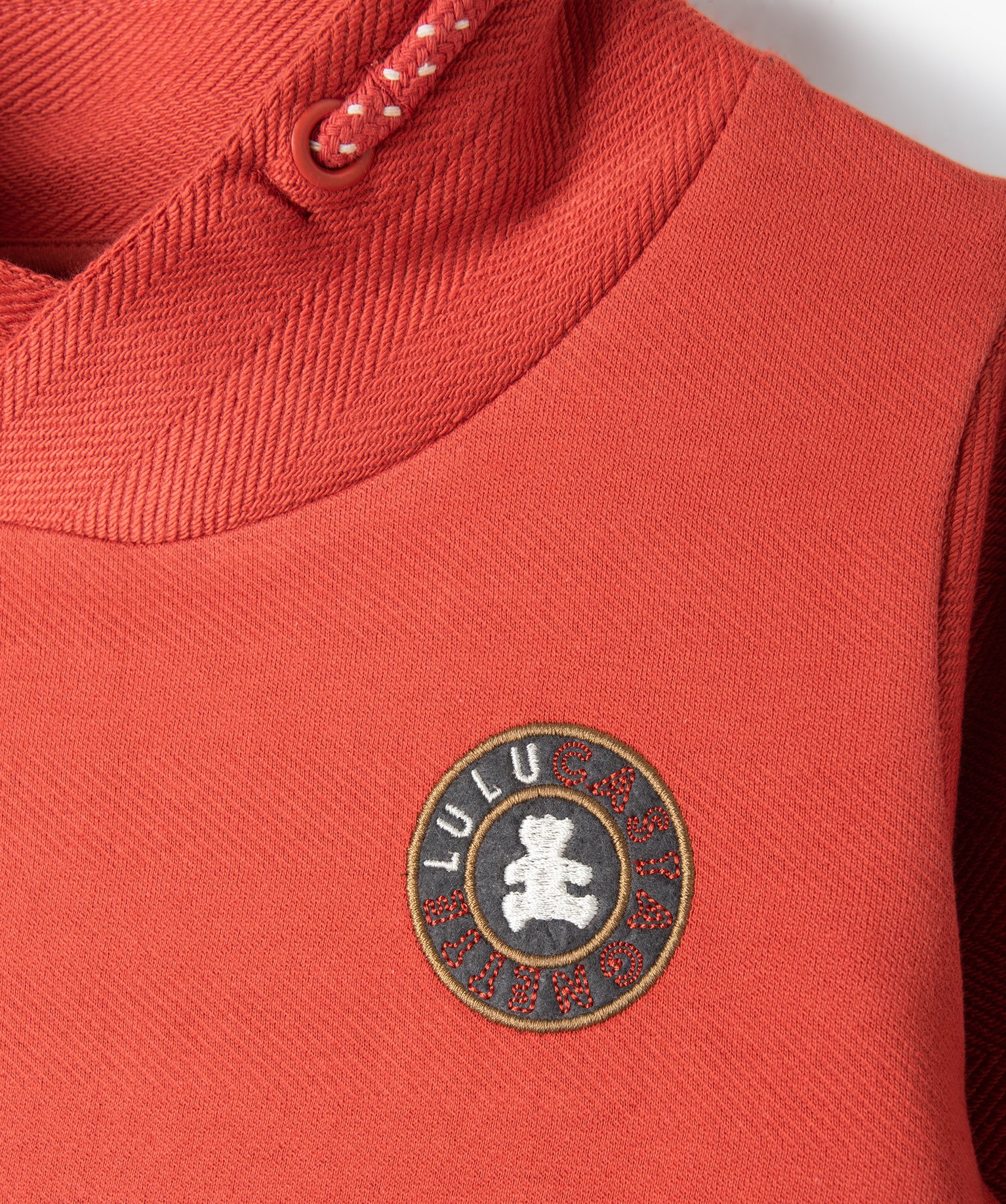 Sweat Garçon brodé à col chale - LuluCastagnette rouge | GEMO