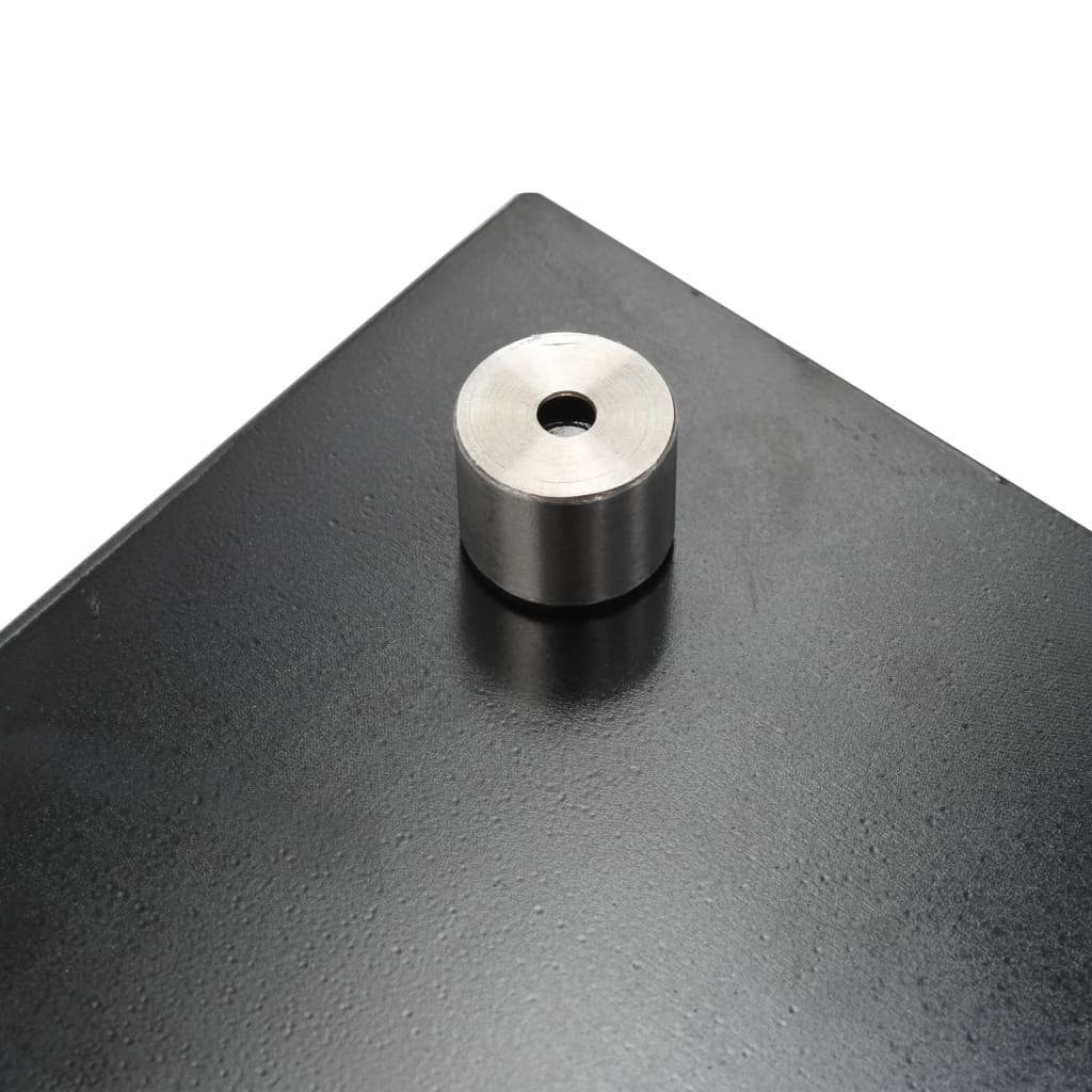 vidaXL Küchenrückwand Küchenrückwand Schwarz 80 x 40 cm Hartglas Nieschenverkleidung Spritzs