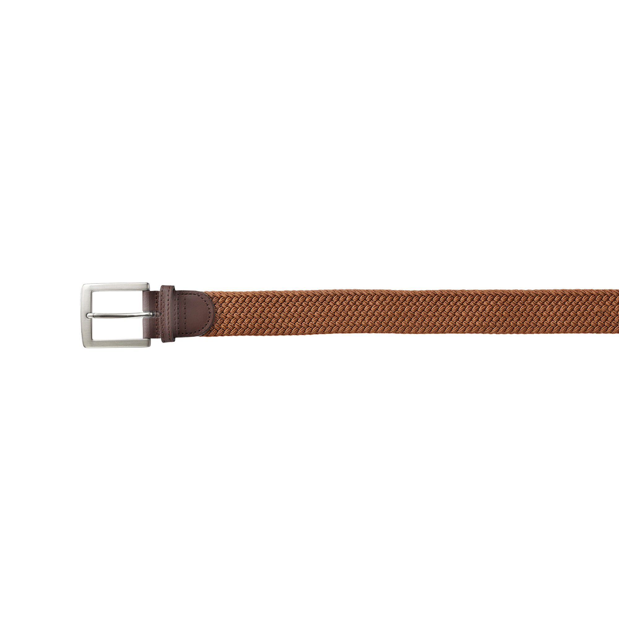 Ceinture tressée extensible finitions cuir