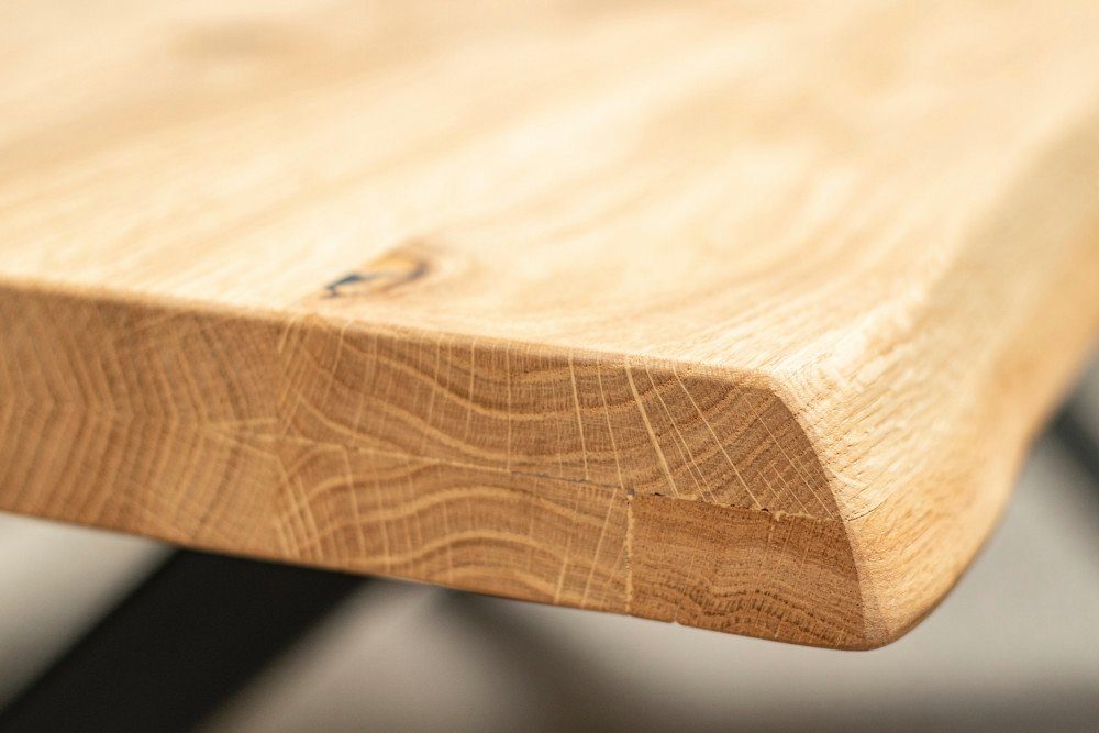 riess-ambiente Ansteckplatte WILD OAK 50cm natur, Set, 2St., Esszimmer · Massivholz · Wildeiche · Baumkante · Verlängerung · geölt