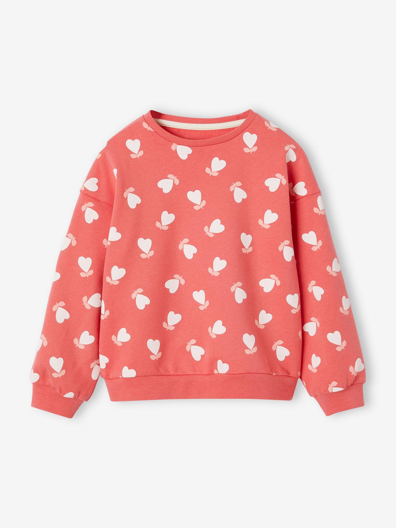 Vertbaudet Mädchen Sweatshirt  Oeko-Tex - rot herzen