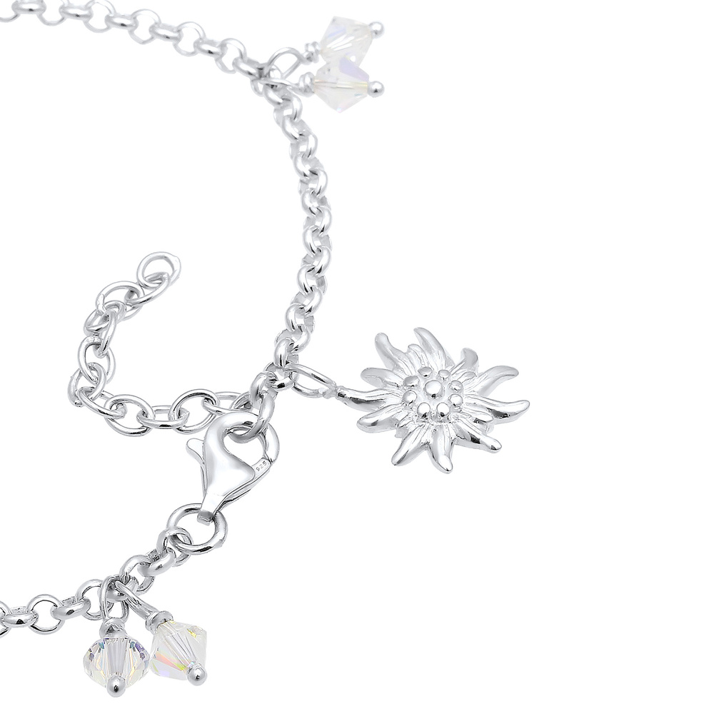 Elli Elli Bracelet Costume Coeur Cristaux Bracelet Femme  (925/1000) Argent Bracelet