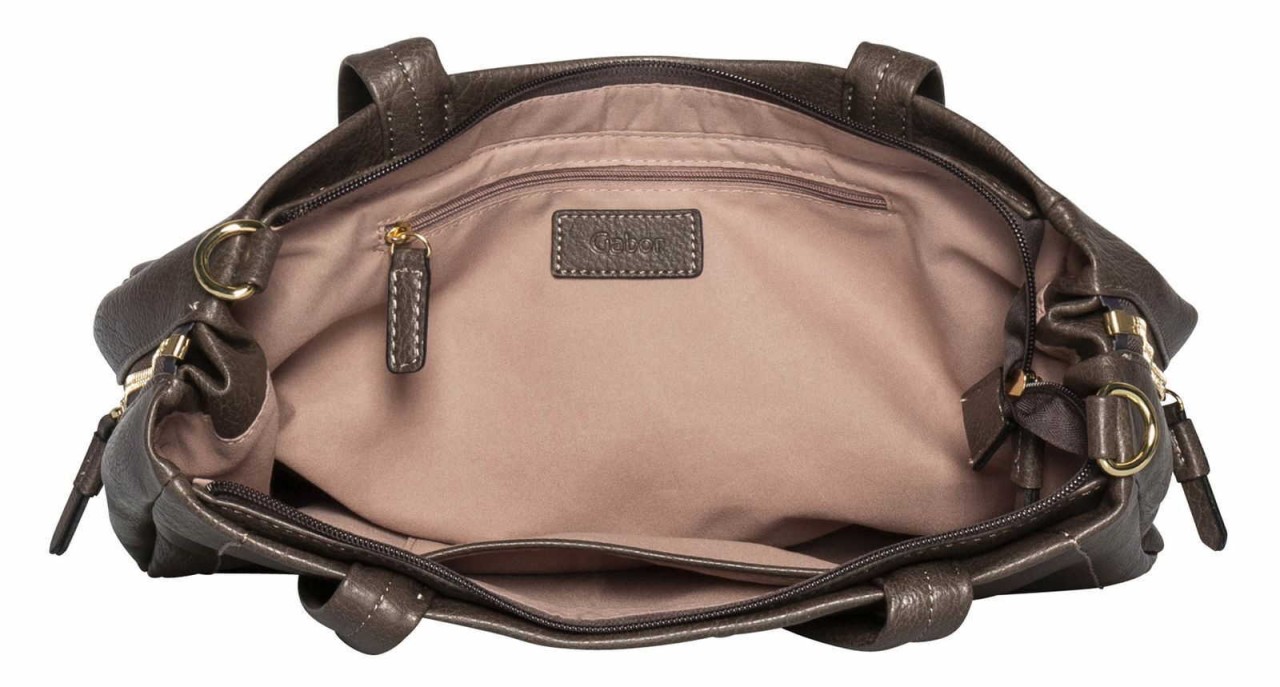 GABOR Handtaschen taupe KARA, Zip shopper M, dark taupe