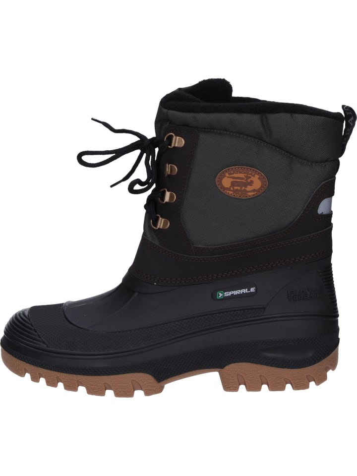 Spirale Winterstiefel Pilgrim gefüttert in schwarz/braun/oliv günstig kaufen