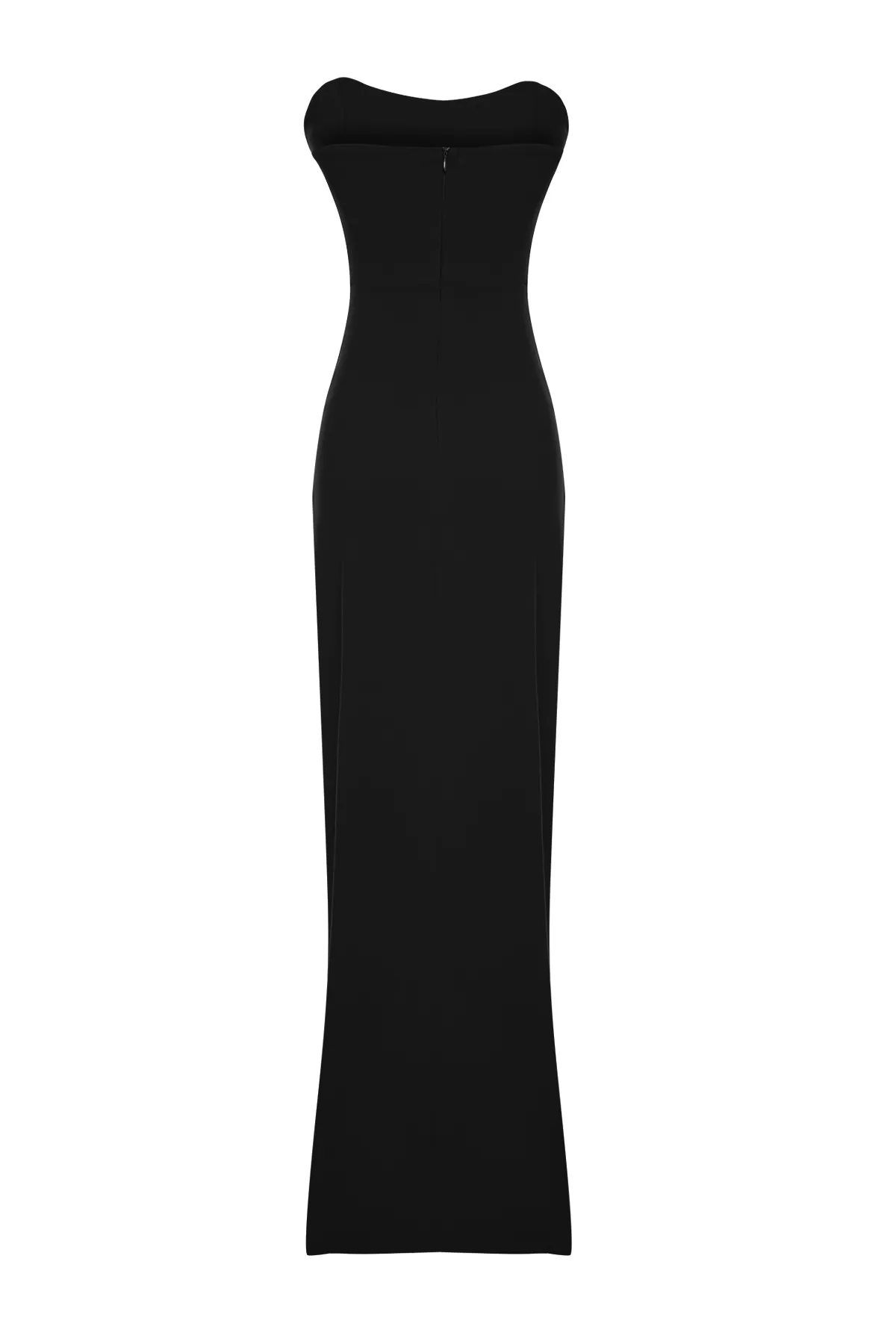 Trendyol Collection  Schwarzes, langes Abendkleid mit gewebtem Korsettdetail TPRSS24AE00151