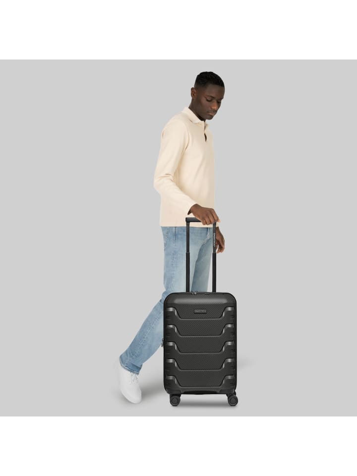 Smartbox Edition 01 4 Rollen Kabinentrolley 55 cm mit Dehnfalte in black günstig kaufen onesize