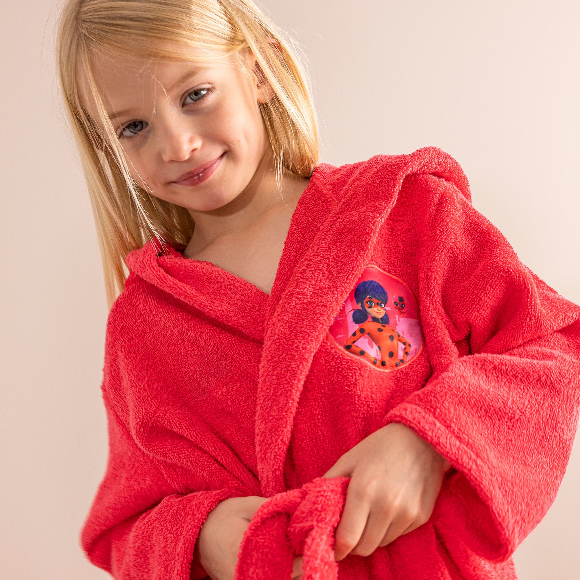 Peignoir de bain enfant Miraculous, éponge coton