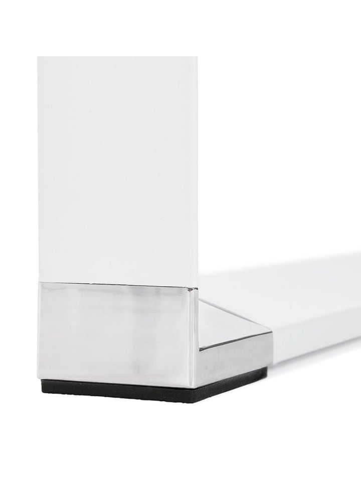 KADIMA DESIGN Schreibtisch 160x80 cm robust modern, Melaminholz & Metall in Braun-Weiß günstig kaufen