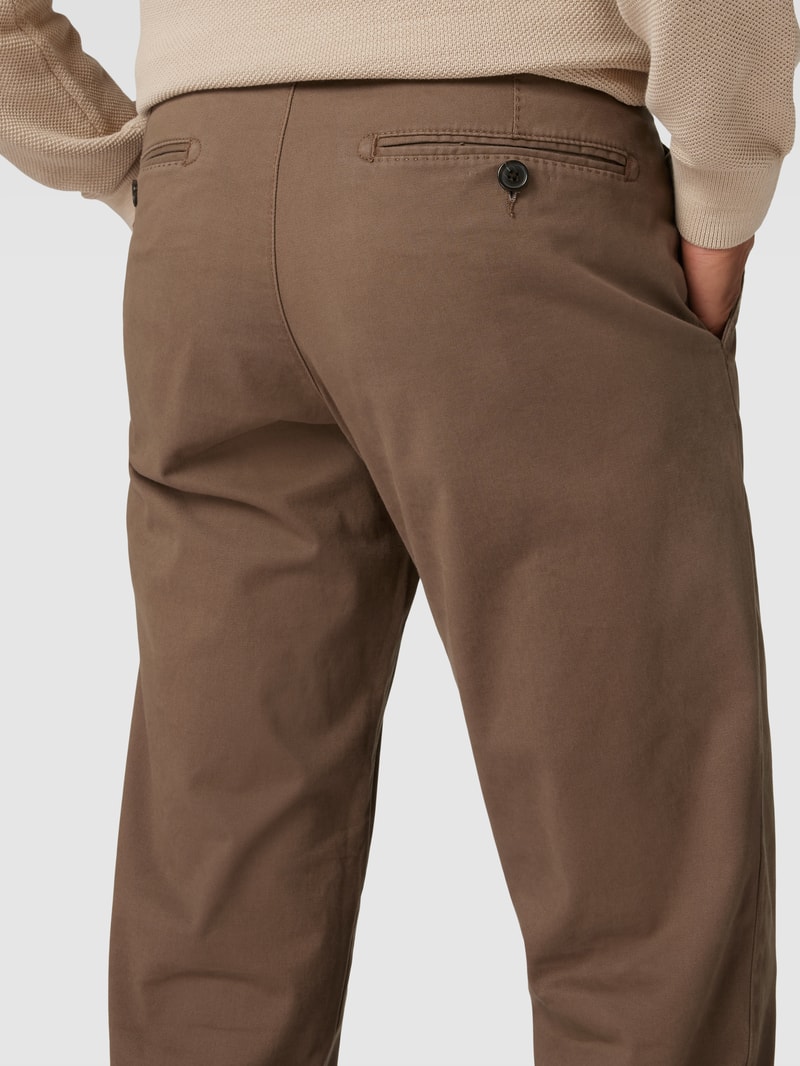 Chino mit französischen Eingrifftaschen in taupe