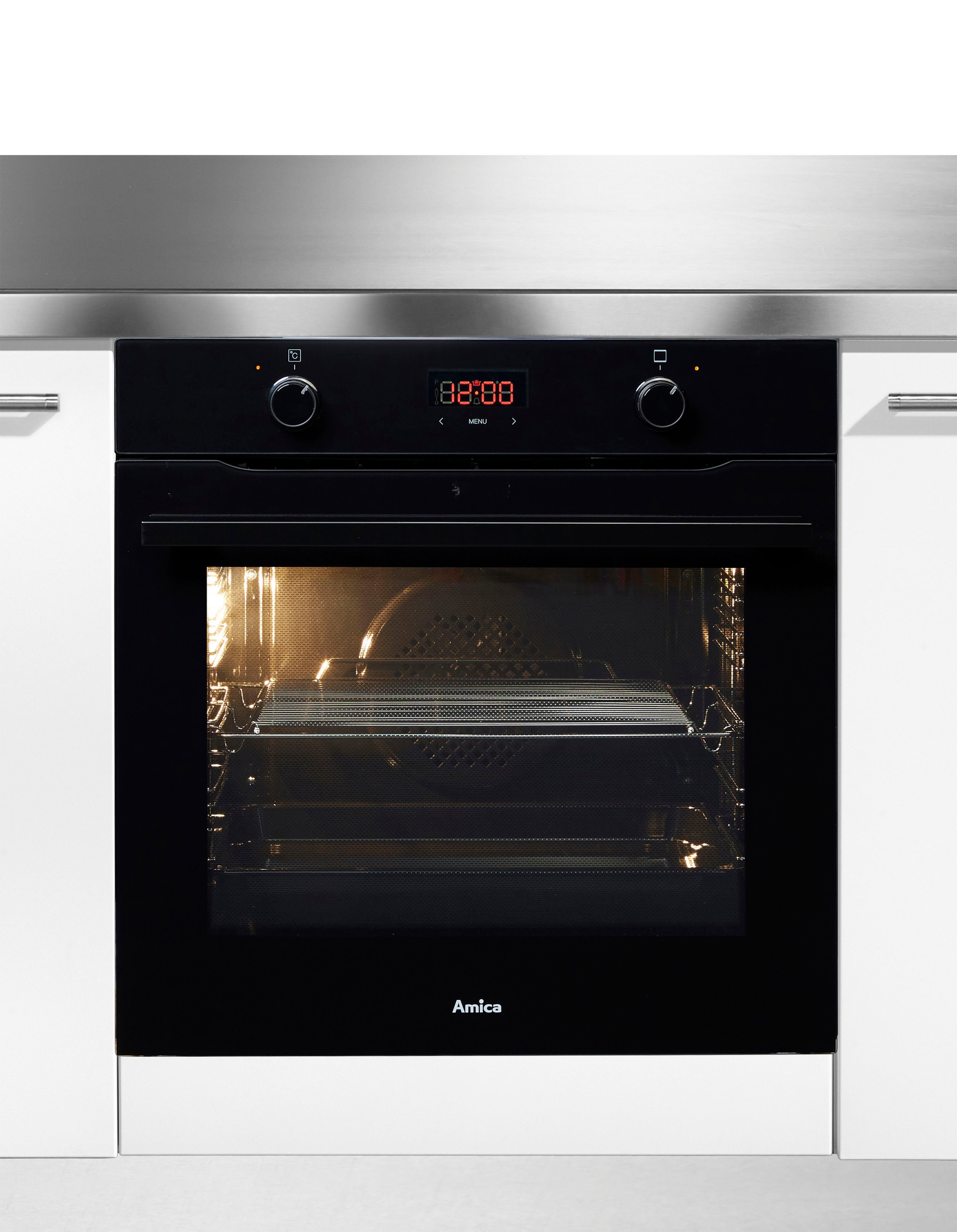 Amica Einbaubackofen EBX 943 600 S, mit Teleskopauszug nachrüstbar, Steam Clean
