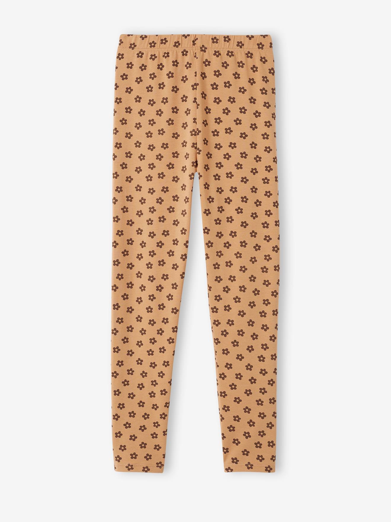 Vertbaudet 2er-Pack Mädchen Leggings BASIC - hellbraun