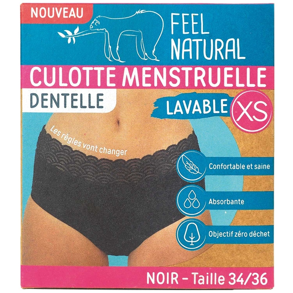 feel natural Culotte menstruelle Dentelle - taille  X S (34/36) Culotte menstruelle