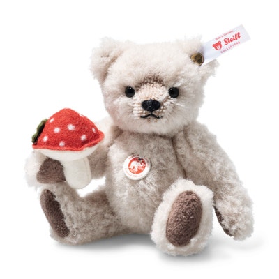 Online Exklusiv Teddybär mit Glücksbringer, 13 cm, beige