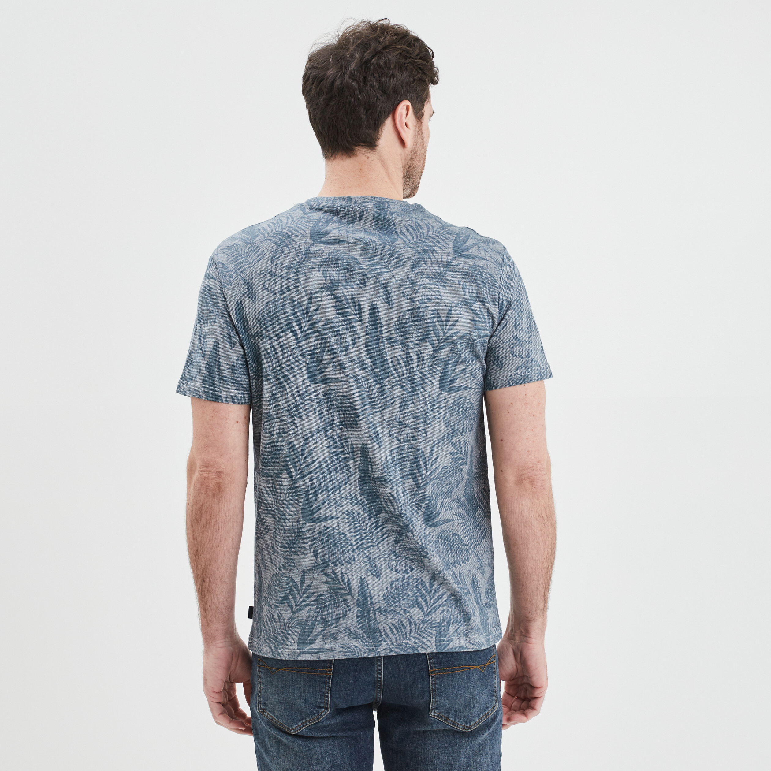 T-shirt manches courtes bleu homme | La Halle