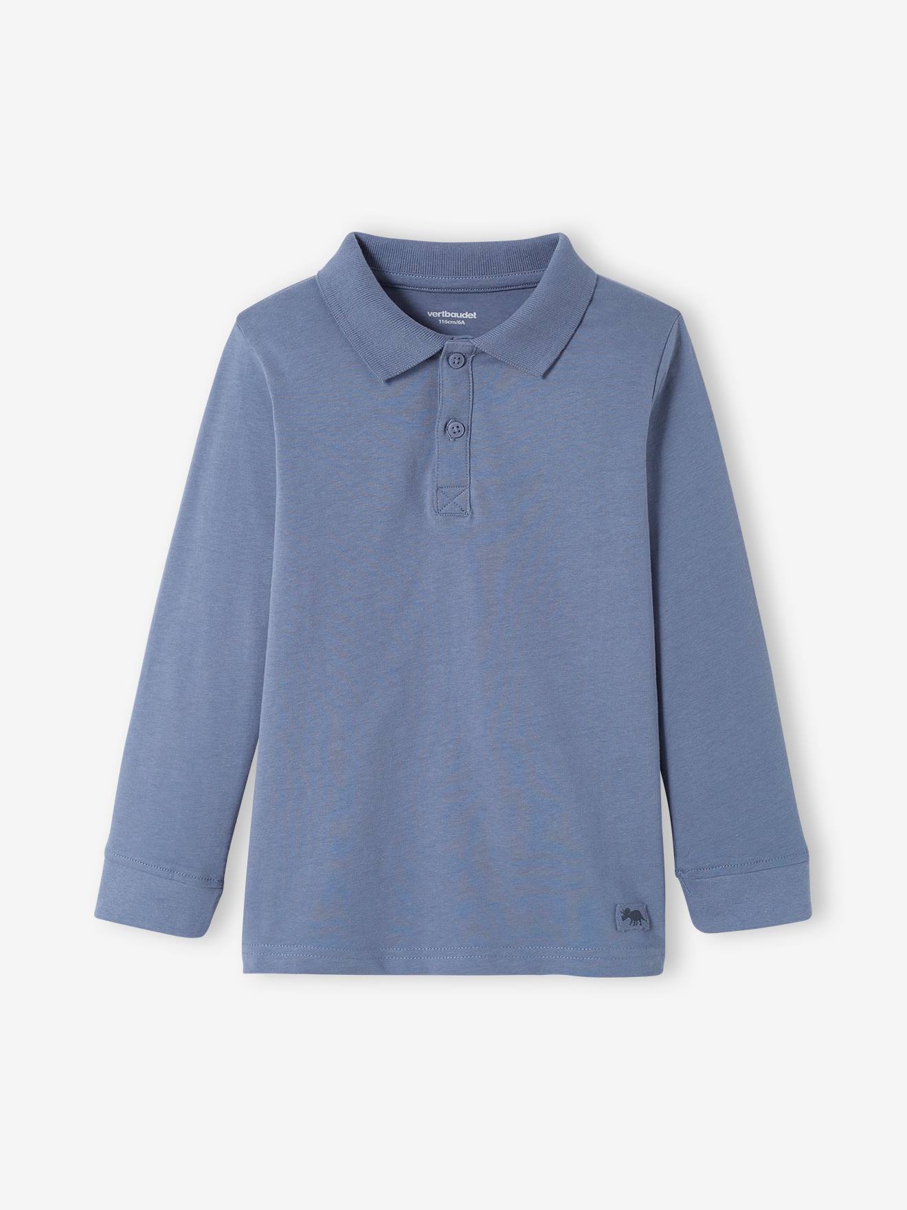 Lot de 2 polos garçon manches longues lot bleu jean