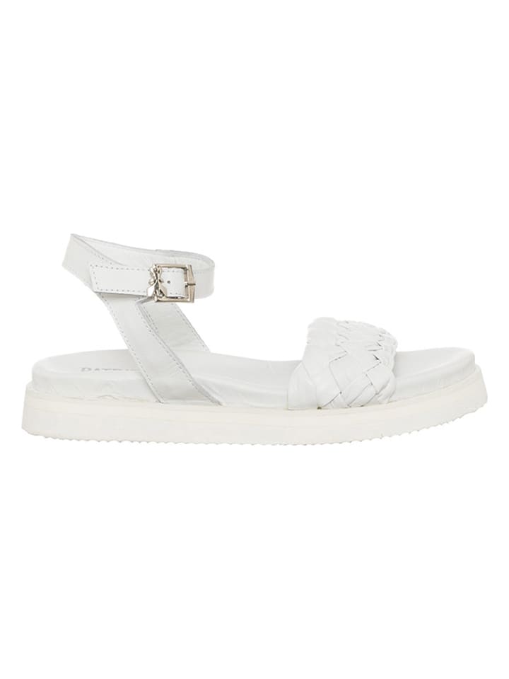 Patrizia Pepe Leder-Sandalen in Weiß günstig kaufen