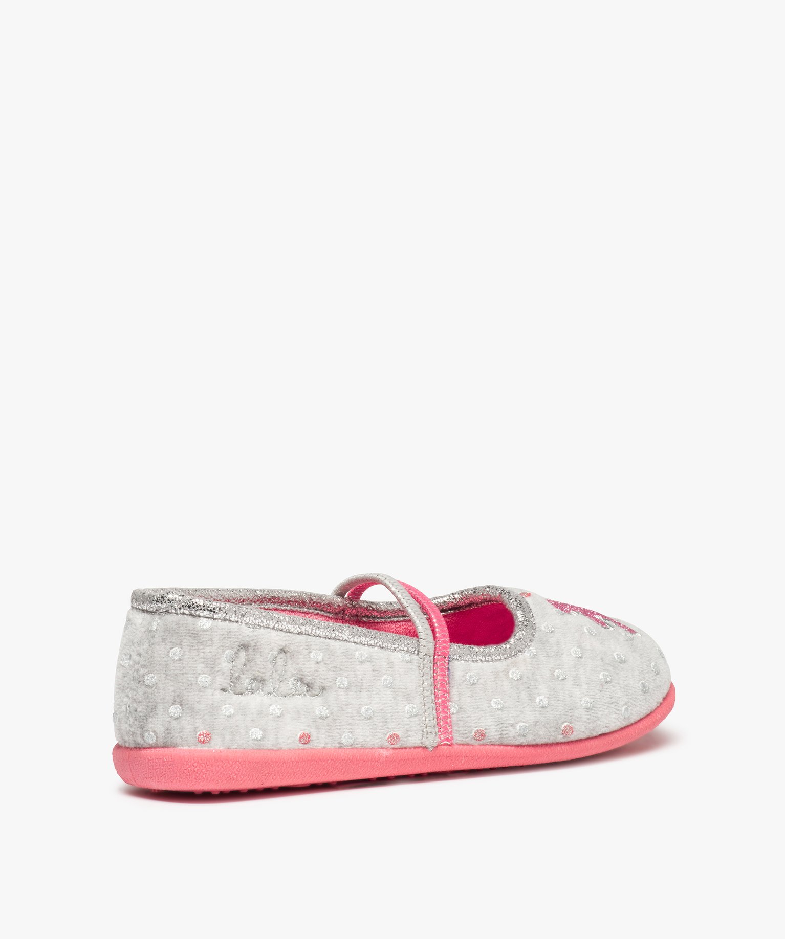 Chaussons fille ballerines à détails brillants - LuluCasta... gris | GEMO