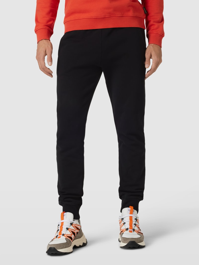 Sweatpants mit Logo-Stitching Modell 'MALIS' in schwarz