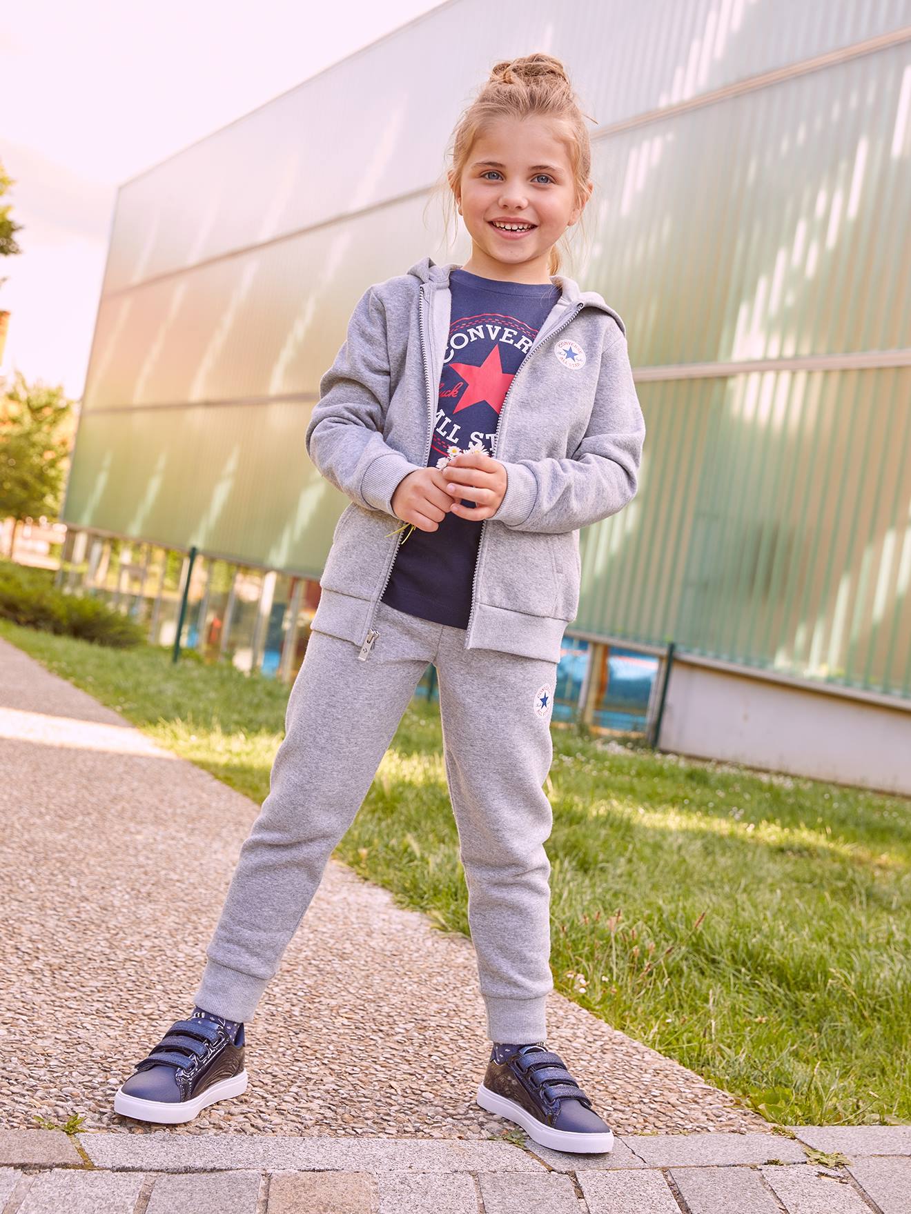 Jogging enfant signature Chuck Patch CONVERSE marine