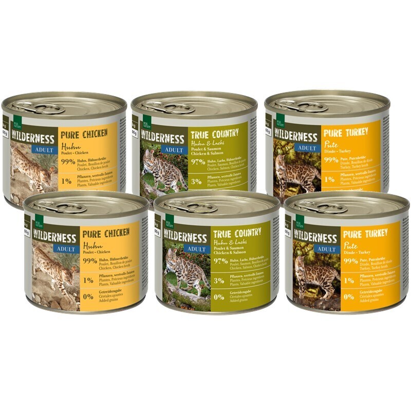 REAL NATURE Nassfutter REAL NATURE WILDERNESS Adult Mixpaket 6x200g Mixpaket 3