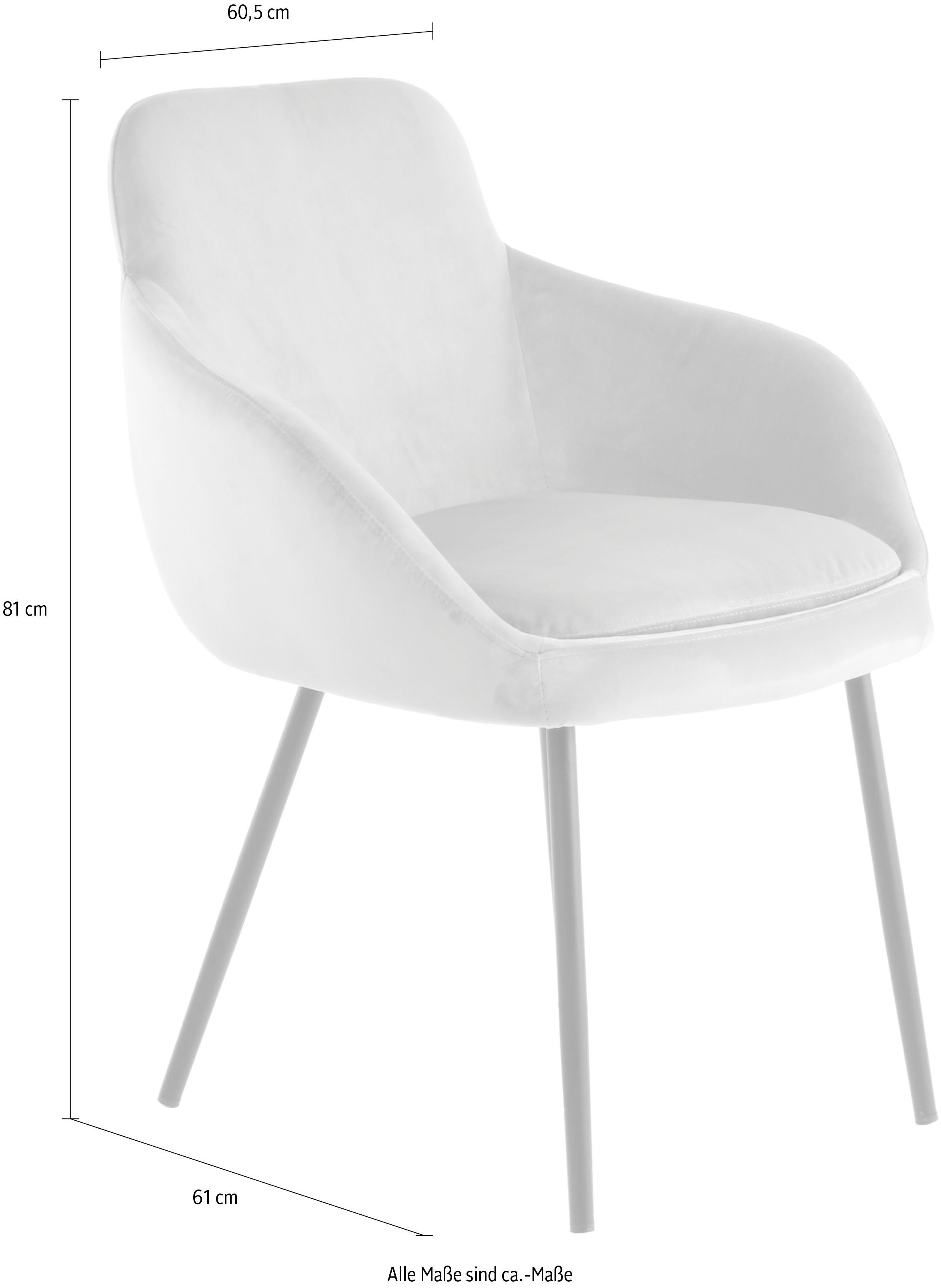Kayoom Polsterstuhl Stuhl Cobain 825 (Set, 2 St), mit abnehmbarem Sitzkissen