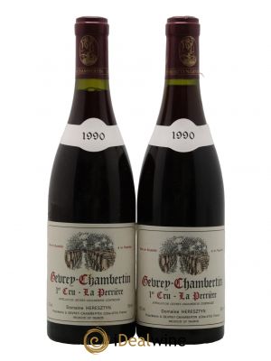 Gevrey-Chambertin 1er Cru La Perriere Heresztyn 1990 - Lot de 2 Bouteilles