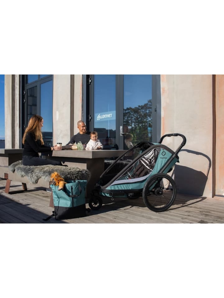 Hamax Hamax Cocoon Kinderfahrradanhänger für 1 Kind - Farbe: Grün / Schwarz günstig kaufen