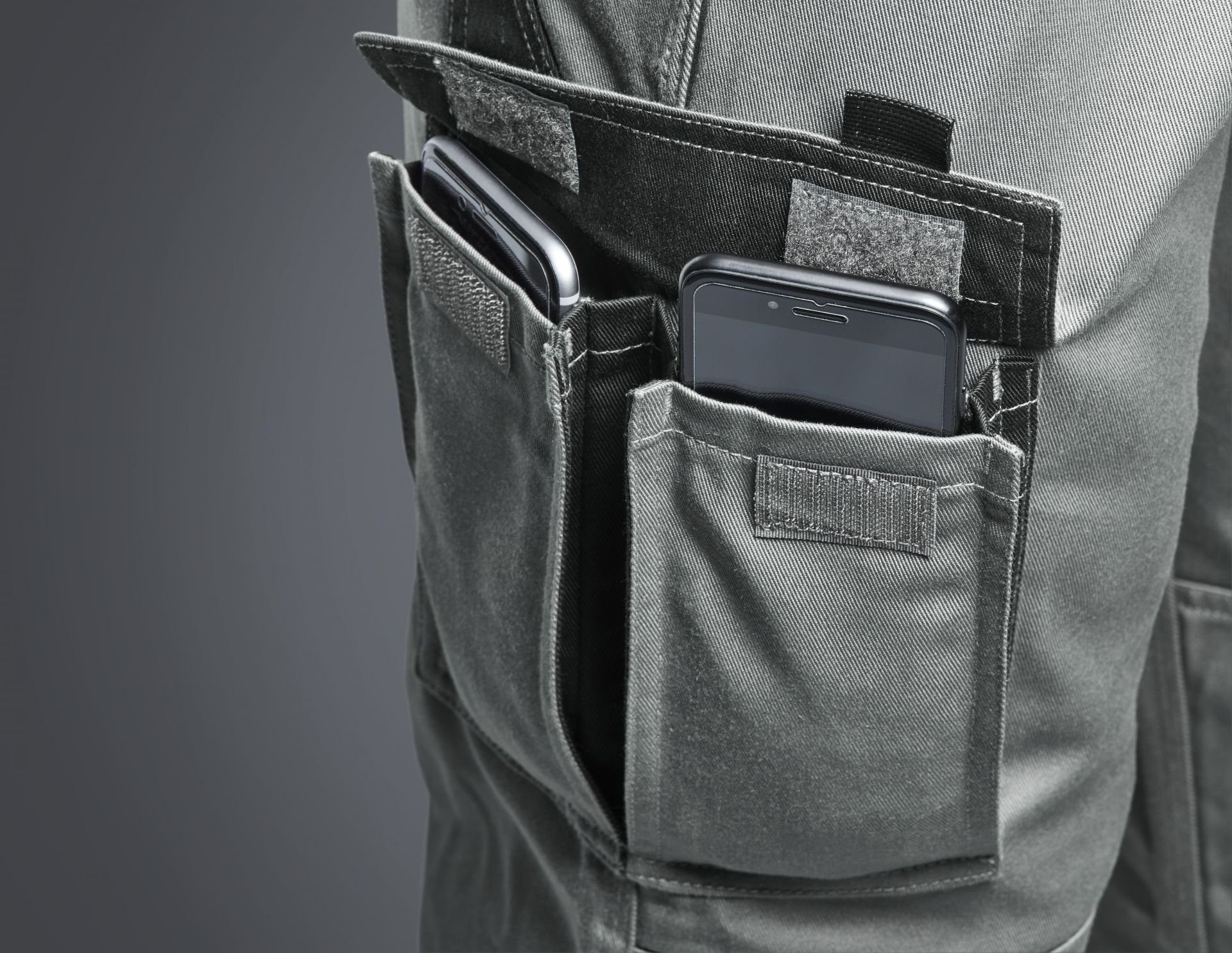 Dickies Arbeitshose Industry 30032, Sonderanfertigung verdeckter Elastikbund, Sonderanfertigung, Kratzfreie Knöpfe mit Kunststoffbeschichtung