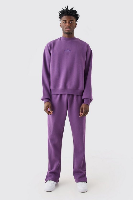 Kastiger Oversize Sweatshirt-Trainingsanzug