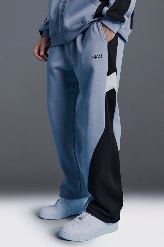 Man Active Oversize Colorblock Jogginghose