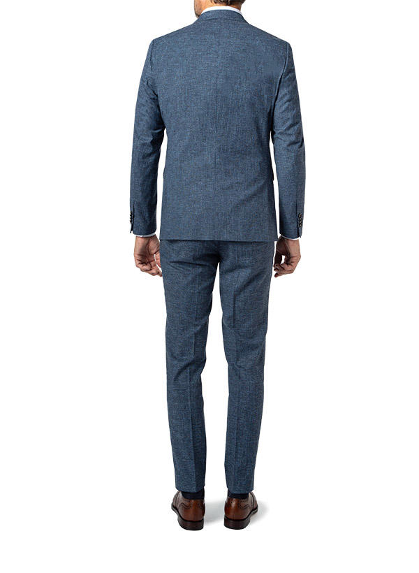 CG, Anzug, Slim Fit, Baumwolle-Schurwolle, dunkelblau meliert