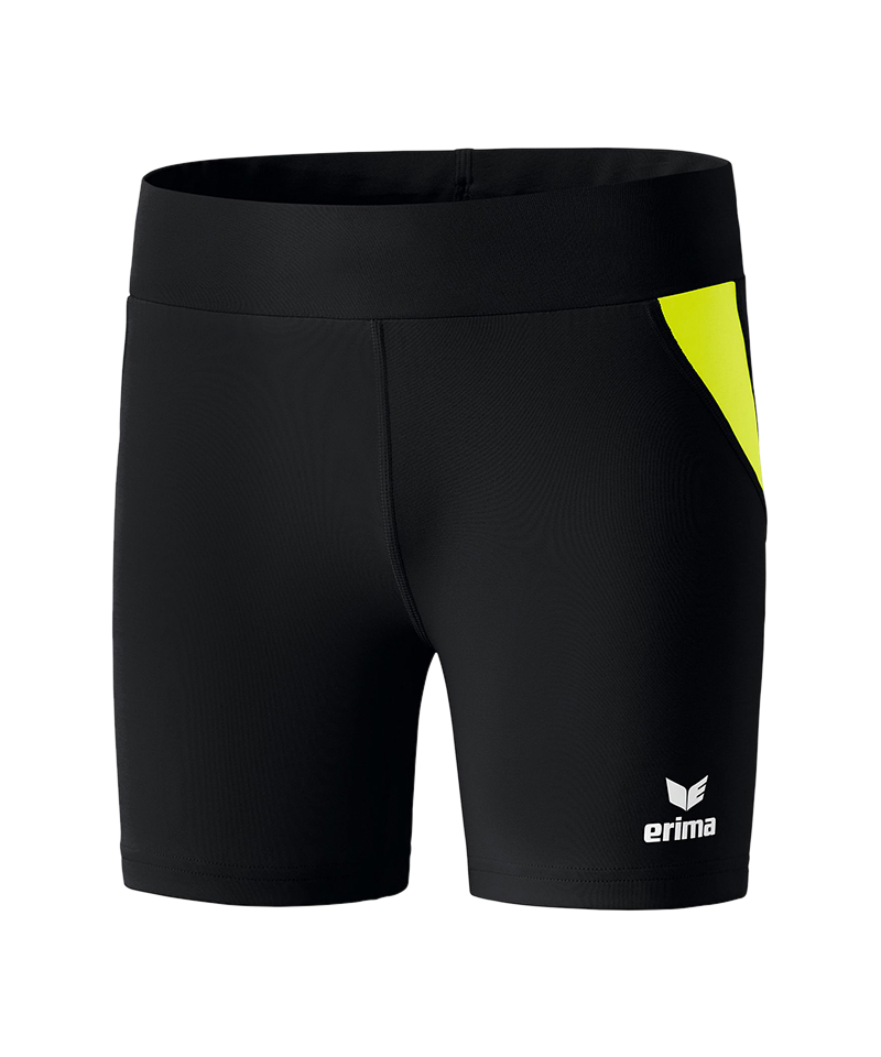 Erima Tight kurz Running Damen Schwarz Gelb