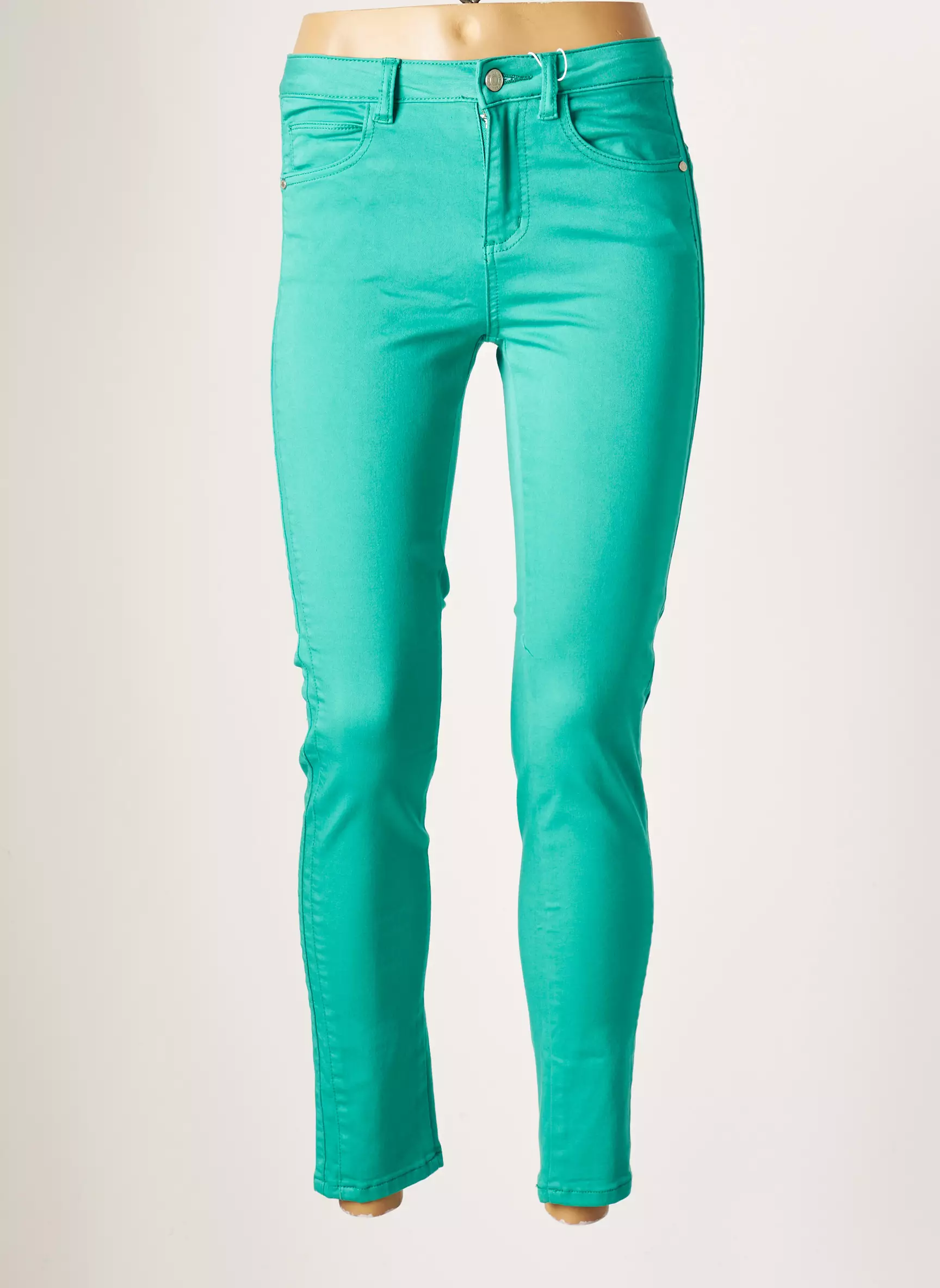 C Est Beau La Vie Pantalons Slim Femme couleur vert
