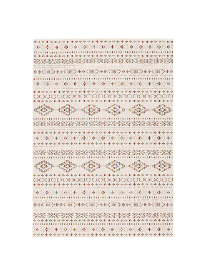 Pergamon In & Outdoor Teppich Flachgewebe Campus Ethno in Beige günstig kaufen