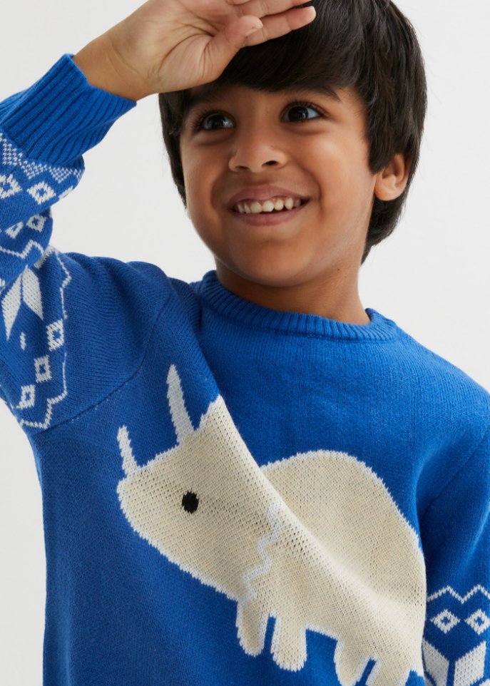 Jungen Baumwoll-Strickpullover